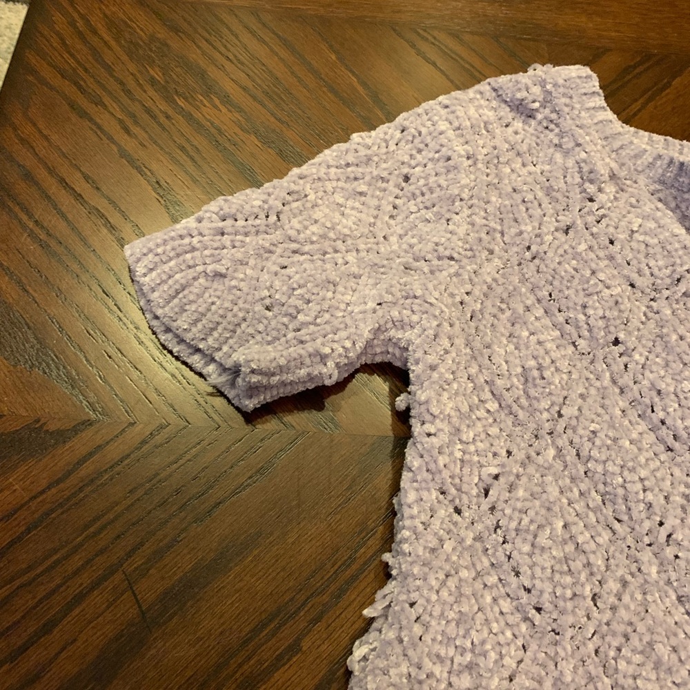 Loft light purple short sleeve sweater. - Picture 2 of 3
